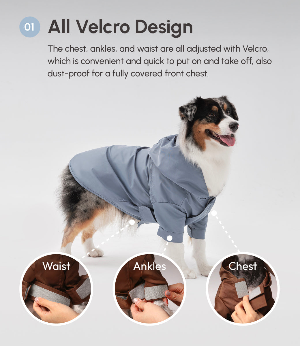 Imperméable ajustable Tribeca en velcro – Bleu clair