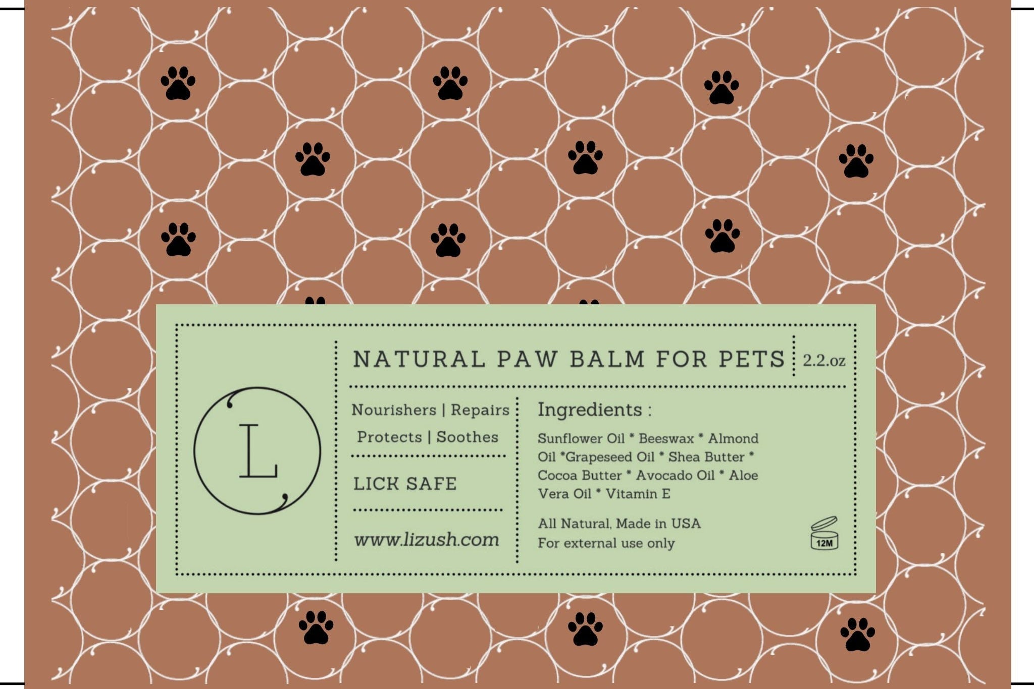 Baume Naturel pour Coussinets – Chien & Chat – Protecteur Apaisant pour les Pattes