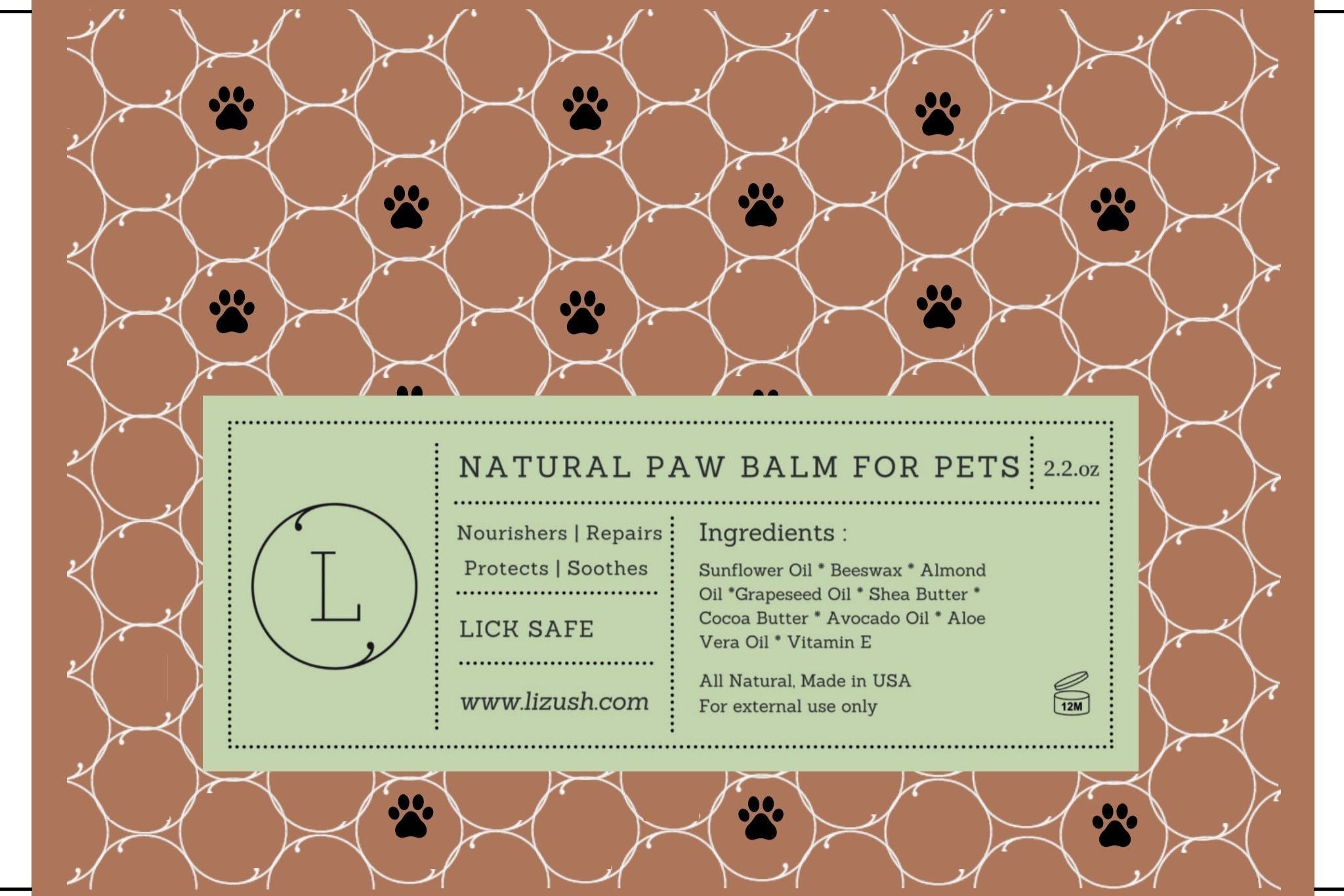 Baume Naturel pour Coussinets – Chien & Chat – Protecteur Apaisant pour les Pattes