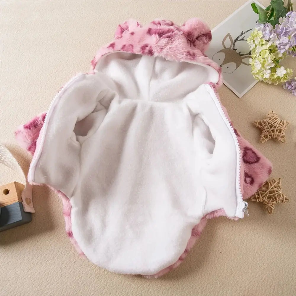 Manteau à Capuche pour Chien – Polaire Chaude Motif Léopard