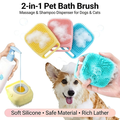Brosse de bain et de massage 2-en-1 en silicone
