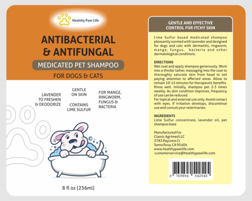 Shampooing au sulfure de chaux pour animaux