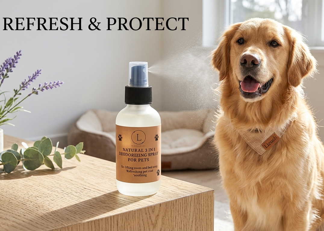 Spray Désodorisant Naturel pour Animaux – Brume Rafraîchissante pour Chien & Chat